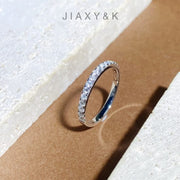 White Diamond Wedding Band Ring - Jiaxyk